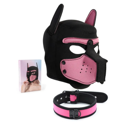 Puppy Cosplay Sex Toys Bdsm Bondage Hood Dog Mask with Collar  Men Women Fetish Adults Games Flirt Erotic Products Sexy Shop