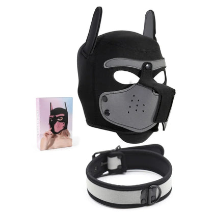 Puppy Cosplay Sex Toys Bdsm Bondage Hood Dog Mask with Collar  Men Women Fetish Adults Games Flirt Erotic Products Sexy Shop