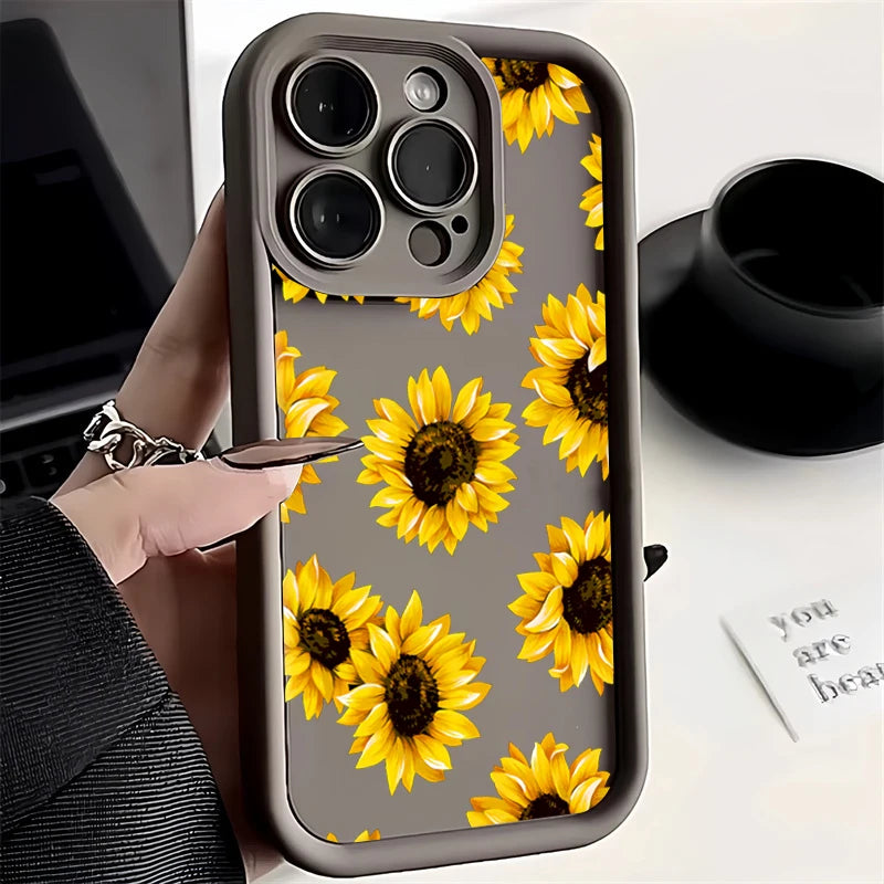 PC Purple Flower Soft Case For Xiaomi Mi 14 13 13T 12 11 Lite 5G Mi 12T 11T Pro Cases For Poco M6 F5 X6 X5 X3 Pro Shockproof Cover