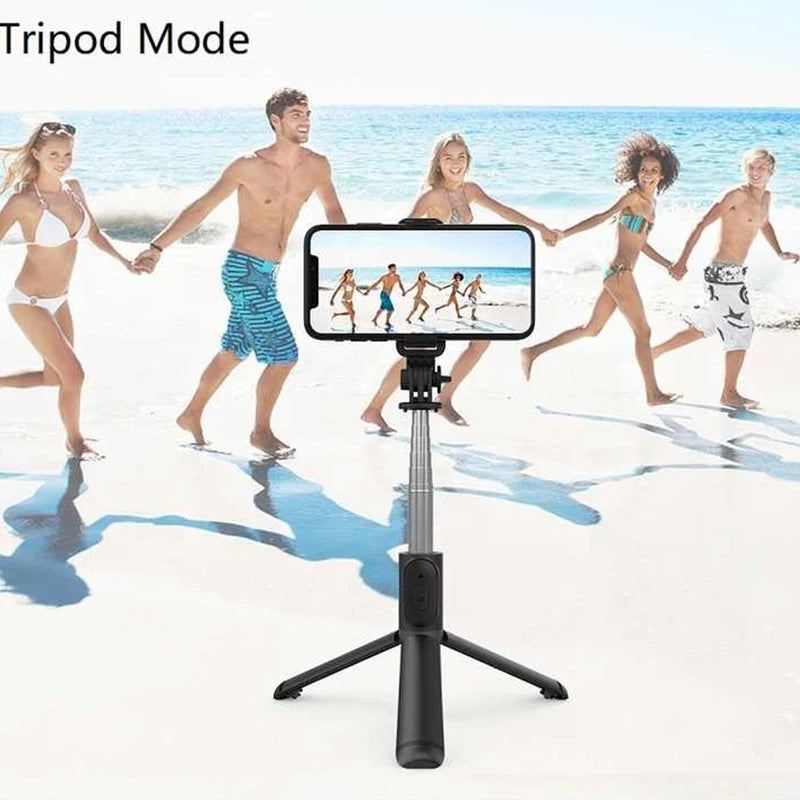 PCQ01 Selfie Stick Bluetooth 5.0 Extendable Desktop Tripod Phone Holder Wit