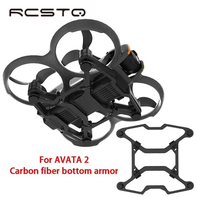 RCSTQ Carbon Fiber Bottom Armor For DJI Avata 2 Protective Anti-Collision Bottom Armor Height Bracket  Dji Avata2 Accessories