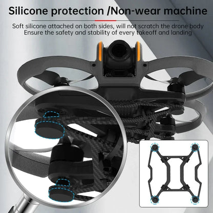 RCSTQ Carbon Fiber Bottom Armor For DJI Avata 2 Protective Anti-Collision Bottom Armor Height Bracket  Dji Avata2 Accessories