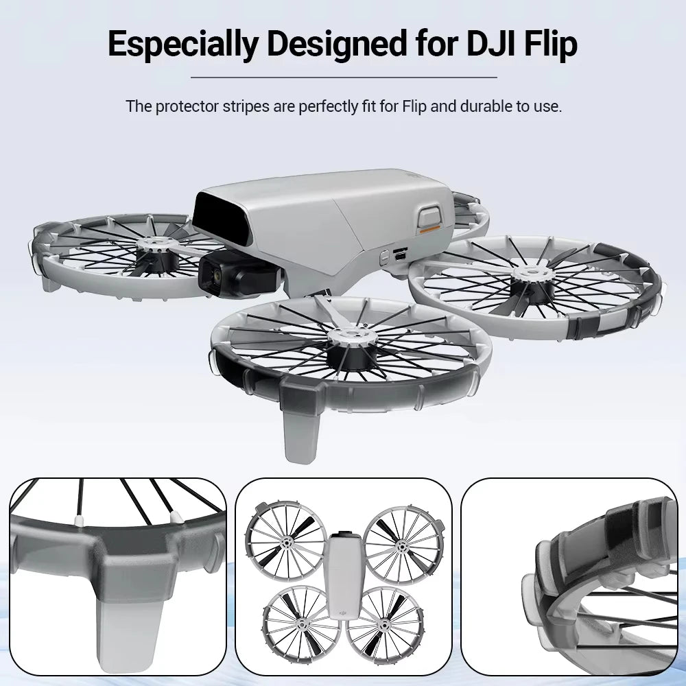 RCSTQ DJI Flip Crash Ring Protective Cover Crash Strip Scratch Resistant Propeller Blade Shockproof Tpu Insurance Accessories