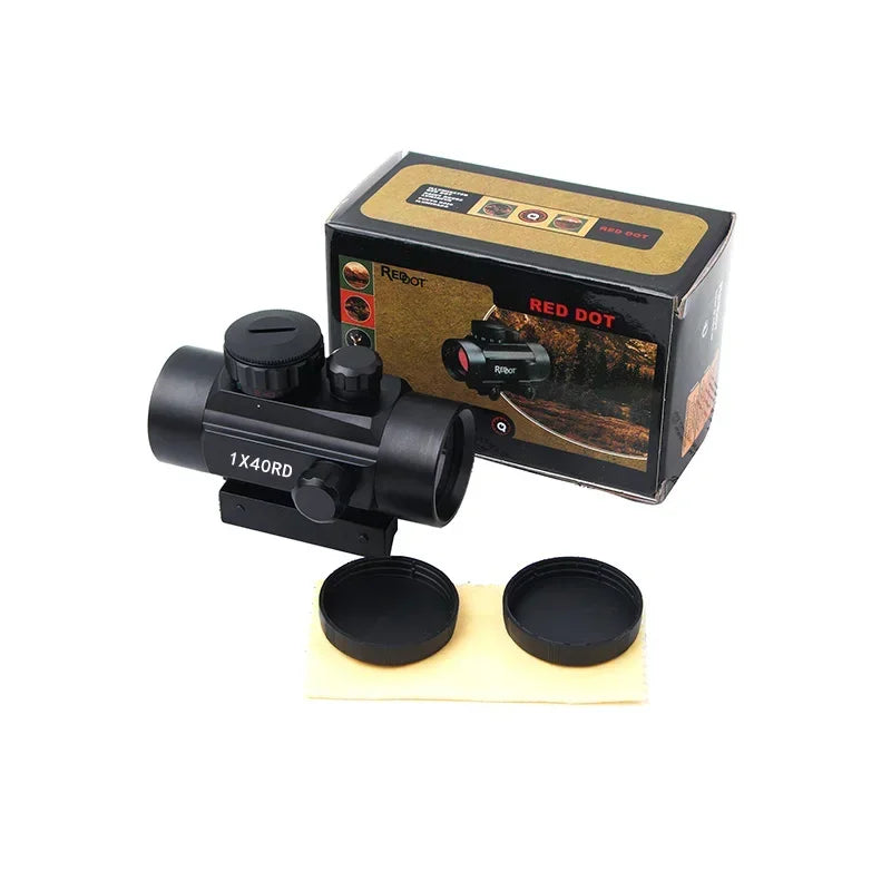 RD1X40 Red Dot Sights Iris Optical Sight Tactical Hunting Red Dot Scope Telescope 11mm 20mm Mounts Aim Point Hunting Accessory