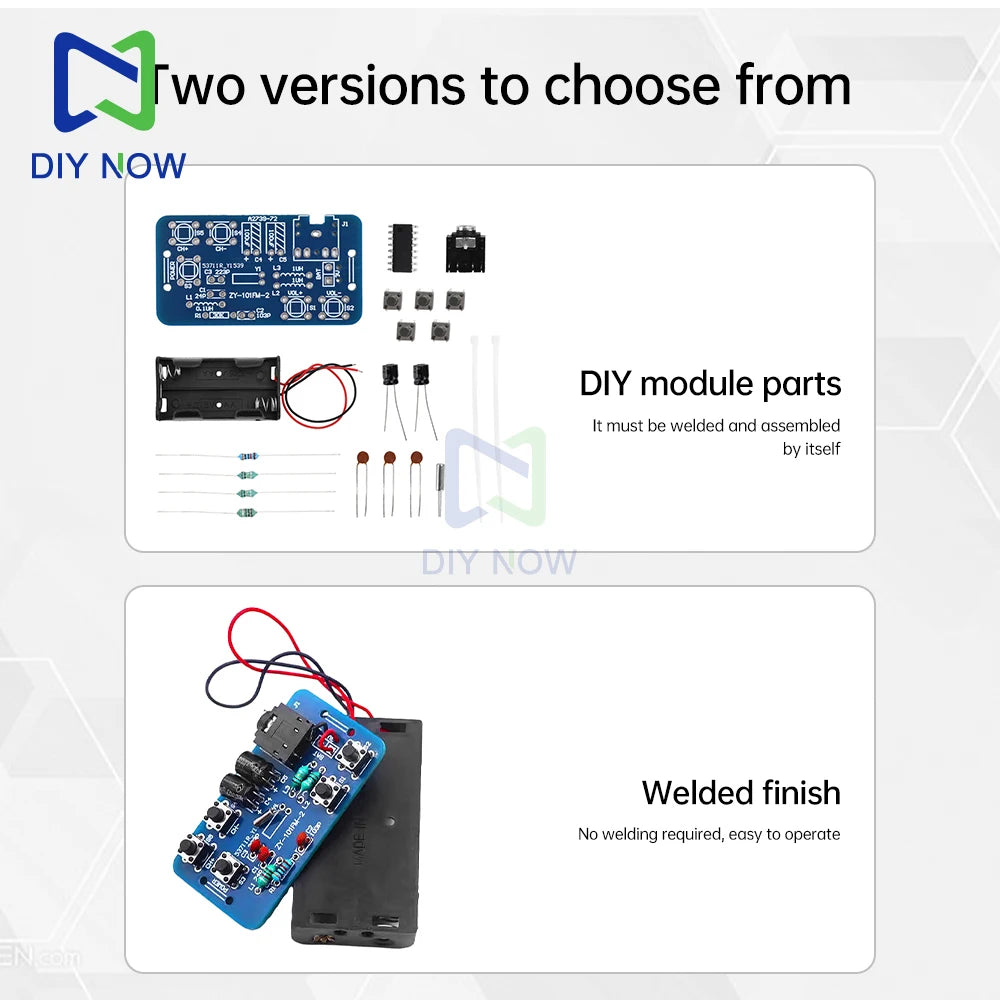 RDA5807 audio module FM radio kit 76~108MHZ radio module 1.8-3.6V electronic production training DIY kit