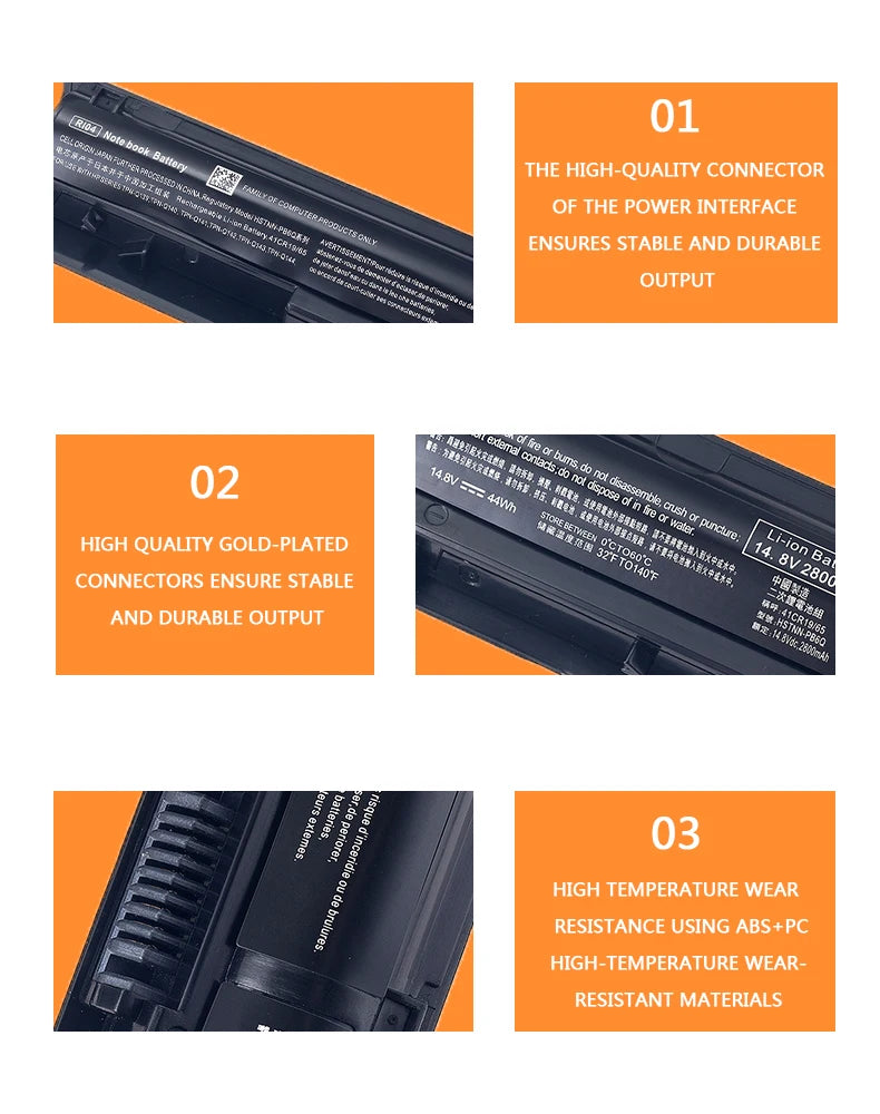 PC RI04 Battery  HP Probook 450 455 470 G3 G4  ENVY 15 15-q001tx 805047-851 805294-001 HSTNN-DB7B