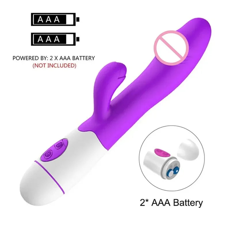 GtoozaRabbit Thrusting  Female G Spot  Vagin Stimulator  AV Magic Wand Dual Vibrating Massager Sex Toys  Adult gtooza.com