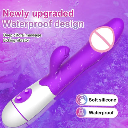 GtoozaRabbit Thrusting  Female G Spot  Vagin Stimulator  AV Magic Wand Dual Vibrating Massager Sex Toys  Adult gtooza.com