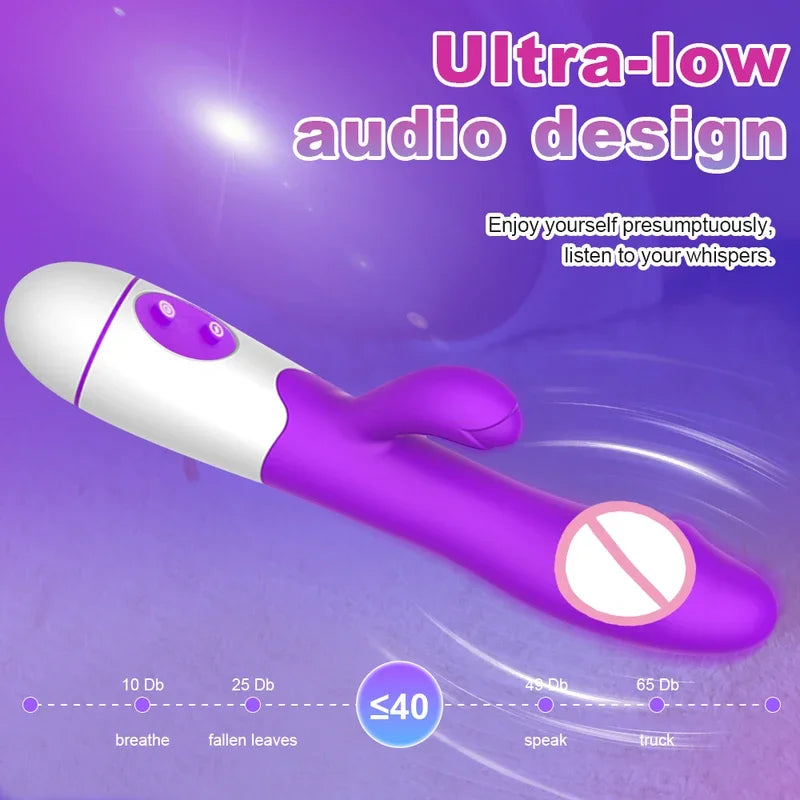 Gtooza_Rabbit Thrusting  Female G Spot  Vagin Stimulator  AV Magic Wand Dual Vibrating Massager Sex Toys  Adult gtooza.com