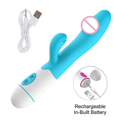 Gtooza_Rabbit Thrusting  Female G Spot  Vagin Stimulator  AV Magic Wand Dual Vibrating Massager Sex Toys  Adult gtooza.com