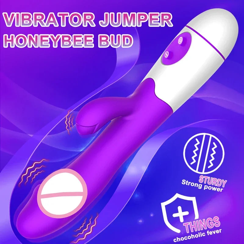 Gtooza_Rabbit Thrusting  Female G Spot  Vagin Stimulator  AV Magic Wand Dual Vibrating Massager Sex Toys  Adult gtooza.com