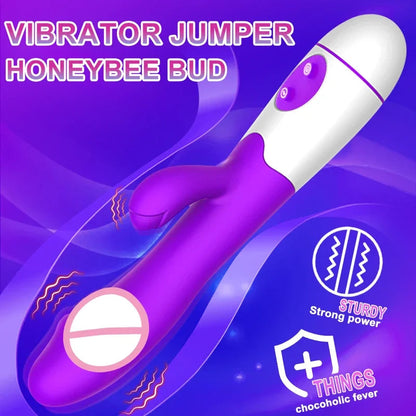 Gtooza_Rabbit Thrusting  Female G Spot  Vagin Stimulator  AV Magic Wand Dual Vibrating Massager Sex Toys  Adult gtooza.com