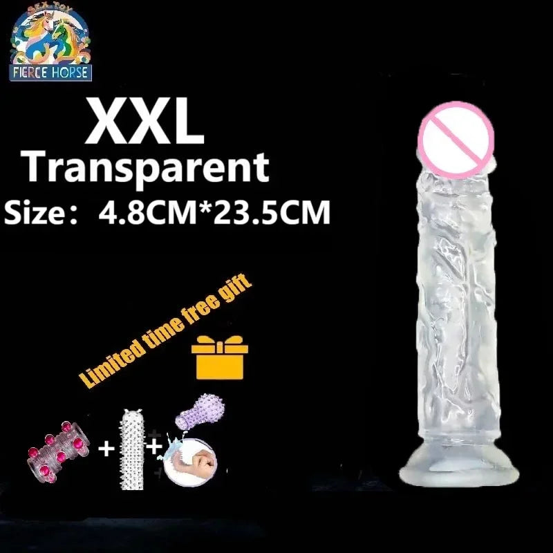 Realistic Dildo G-Spot Vagina Anal Sex Toys with Suction Cup Penis 6 Sizes Jelly Dildos Female Masturbator Sex Toy  Women 18+