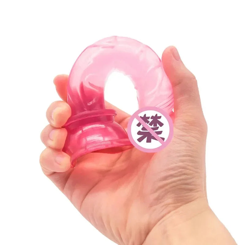 Realistic Mini Jelly  Silicone Penis with Suction Cup G Spot  Anal Sex Toys  Women Female Masturbation gtooza.com