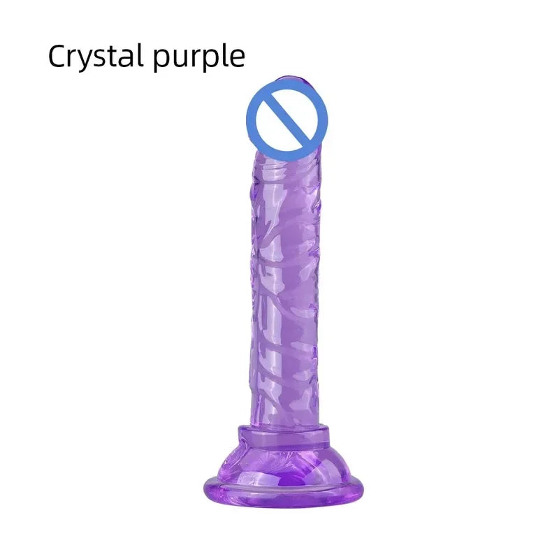 Realistic Mini Jelly  Silicone Penis with Suction Cup G Spot  Anal Sex Toys  Women Female Masturbation gtooza.com