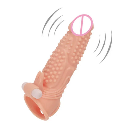 Realistic Penis Extender  Ring Cock Sleeve  Enlargement Delay Ejaculation Reusable Condom Men Sex Toys