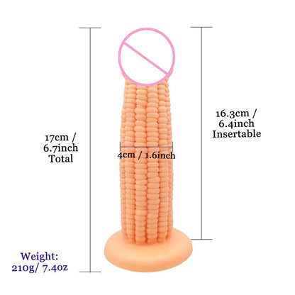 Realistic  Powerful Suction Cup Big Penis Fake  Corn Large Particles G-spot Vagina Massage Sex Toys  Women gtooza.com