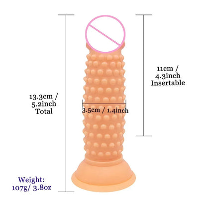 Realistic  Powerful Suction Cup Big Penis Fake  Corn Large Particles G-spot Vagina Massage Sex Toys  Women gtooza.com