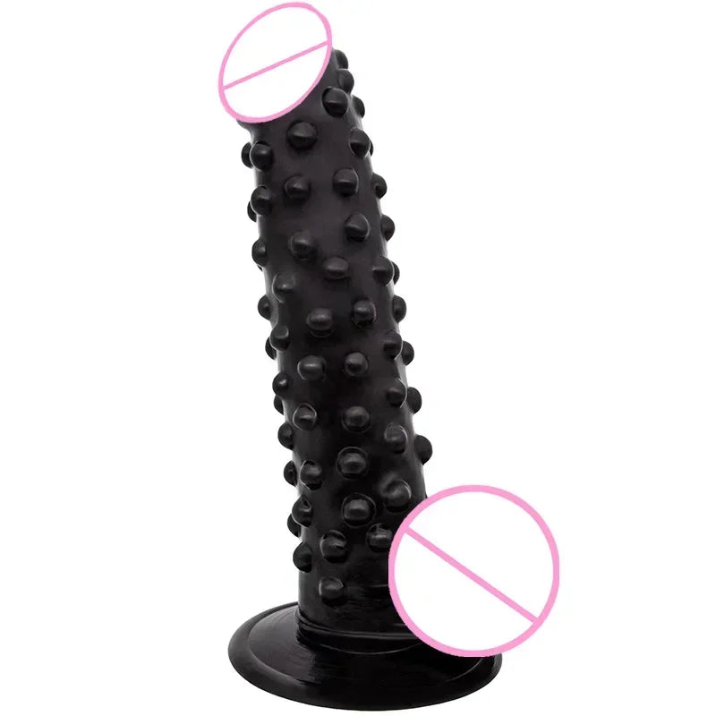 Realistic  Powerful Suction Cup Big Penis Fake  Corn Large Particles G-spot Vagina Massage Sex Toys  Women gtooza.com