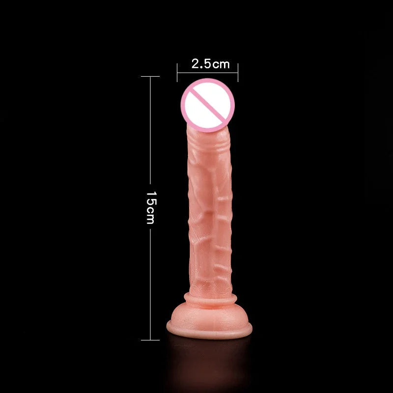 Realistic  Skin Feeling Toys  Women Big Penis with Suction Cup Female Masturbator Anal Sex Product gtooza.com