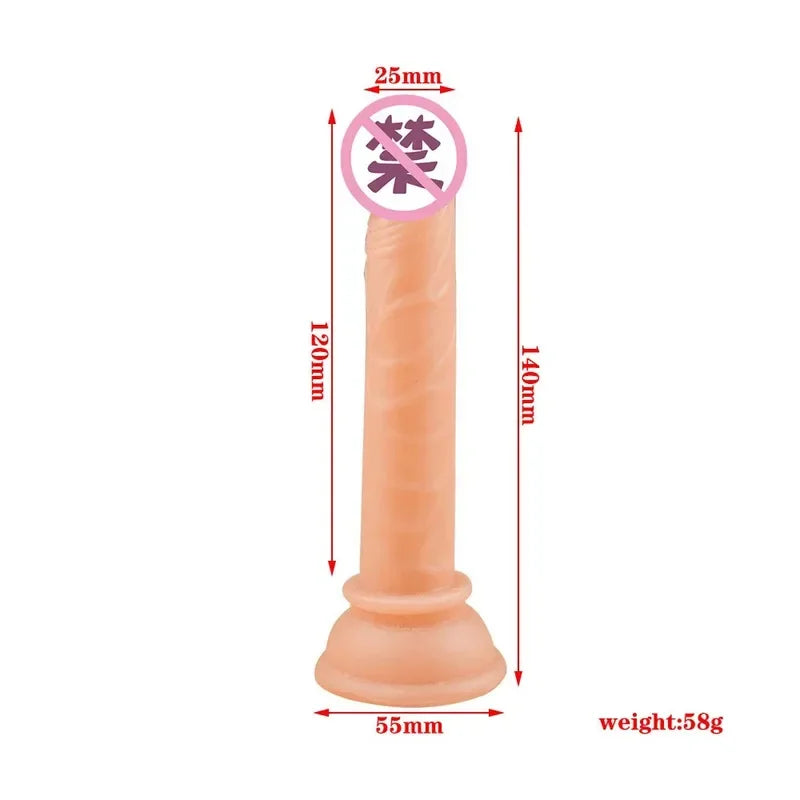 Realistic mini jelly dildo silicone penis with suction cup G spot butt plug anal sex toys  women Female Masturbation gtooza.com