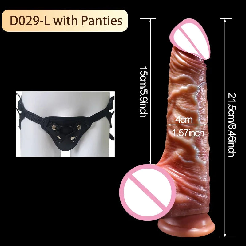 Realistic s Women Skin Sliding eskin Testicles  Anal Vaginal Stimulation Strapon Big Penis Sex Toys  Woman gtooza.com