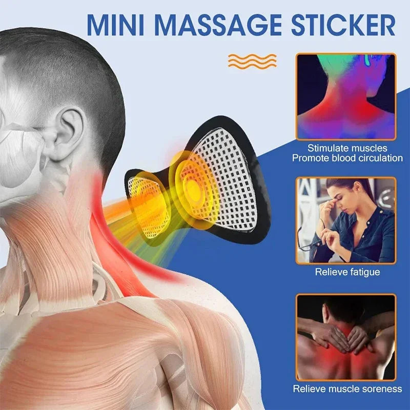 PC Rechargeable Electric Body Neck Massager Mini Cervical Waist Back Massag