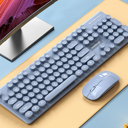 Ensemble clavier et souris sans fil rechargeable PC à faible bruit ergonomique 2,4 G/Bluetooth