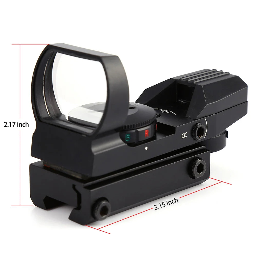 Red Dot Scope 11mm / 20mm Dovetail Riflescope Reflex Optics Sight For Hunting Rifle Gun Airsoft Tactical Sniper