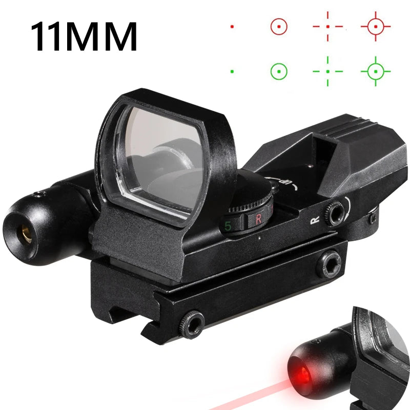 Red Dot Scope 11mm / 20mm Dovetail Riflescope Reflex Optics Sight For Hunting Rifle Gun Airsoft Tactical Sniper