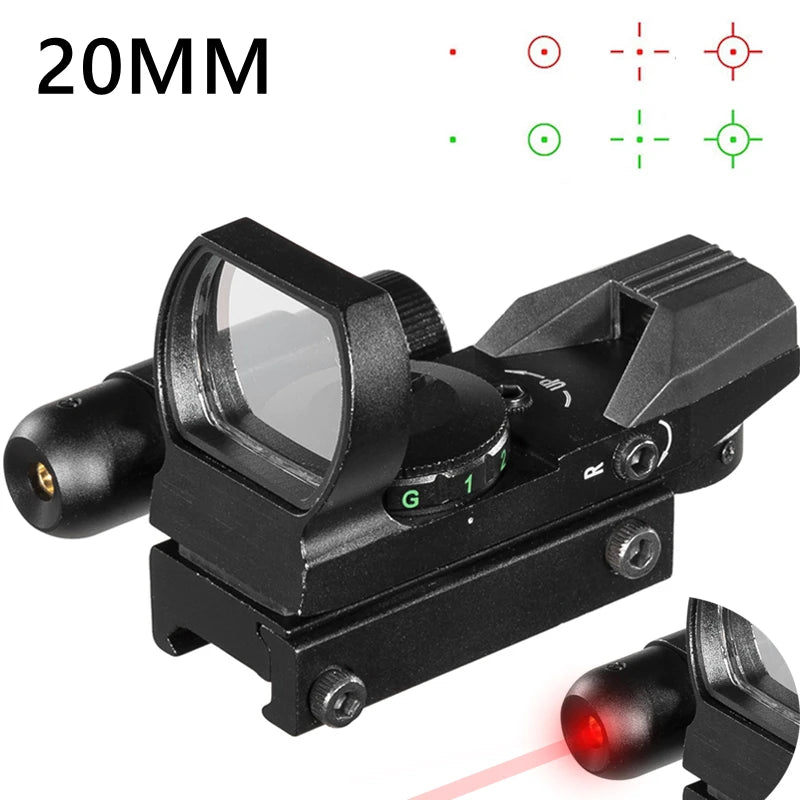 Red Dot Scope 11mm / 20mm Dovetail Riflescope Reflex Optics Sight For Hunting Rifle Gun Airsoft Tactical Sniper