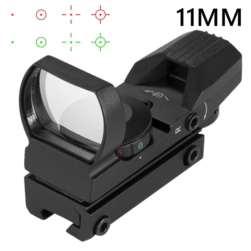 Red Dot Scope 11mm / 20mm Dovetail Riflescope Reflex Optics Sight For Hunting Rifle Gun Airsoft Tactical Sniper