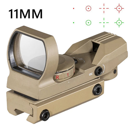 Red Dot Scope 11mm / 20mm Dovetail Riflescope Reflex Optics Sight For Hunting Rifle Gun Airsoft Tactical Sniper