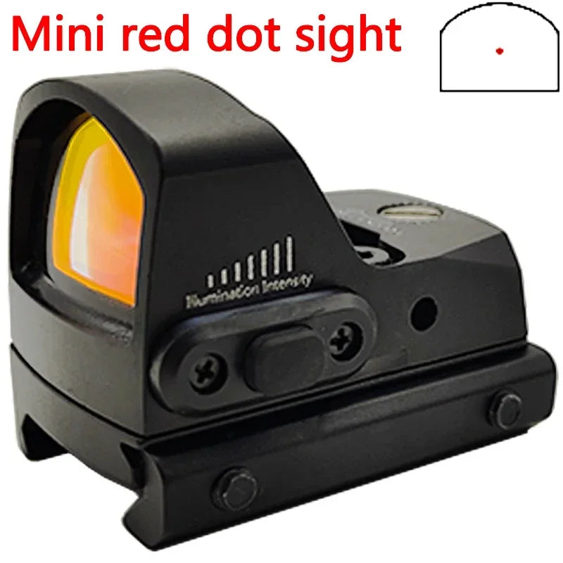 Red Dot Sight with 12 Brightness Settings Durable RMR Mini Tactical Red Dot Sight Base and Slide  Outdoor Hunting and Rifle