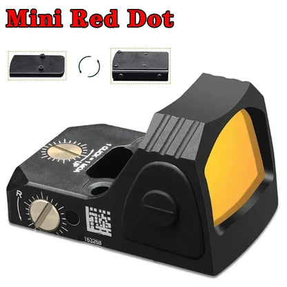 Red Dot Sight with 12 Brightness Settings Durable RMR Mini Tactical Red Dot Sight Base and Slide  Outdoor Hunting and Rifle