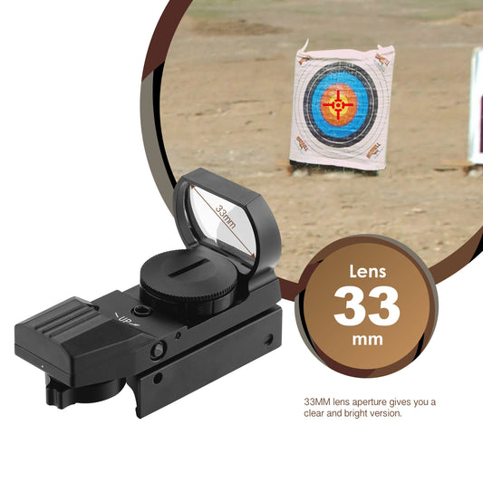 Red Green Dot 4 Reticles Reflex Sight Tactical with 20mm Mount Rail