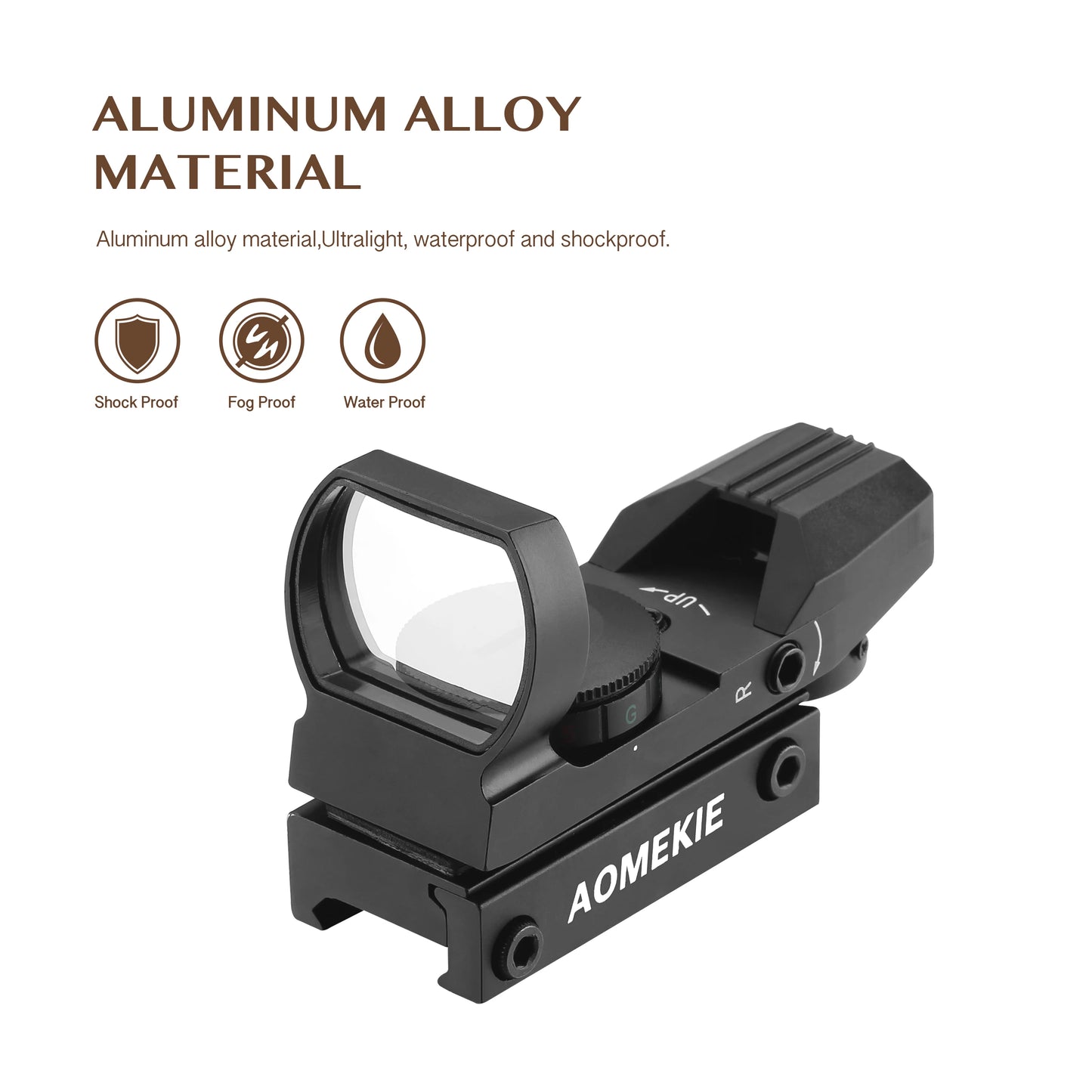 Red Green Dot 4 Reticles Reflex Sight Tactical with 20mm Mount Rail