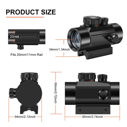 Red Green Dot Sight Riflescope 3-point Crossbow Sight Hunting Optics Reflex Sight Rifle Shotgun Compound Bow Scope