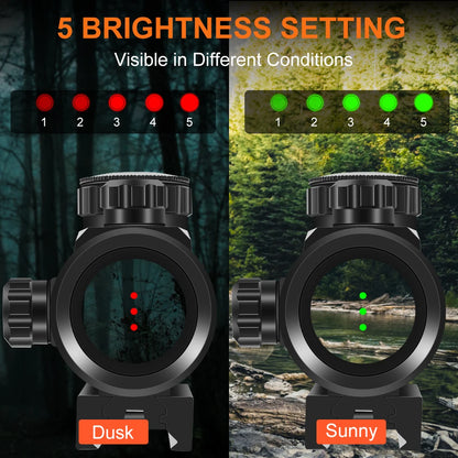 Red Green Dot Sight Riflescope 3-point Crossbow Sight Hunting Optics Reflex Sight Rifle Shotgun Compound Bow Scope