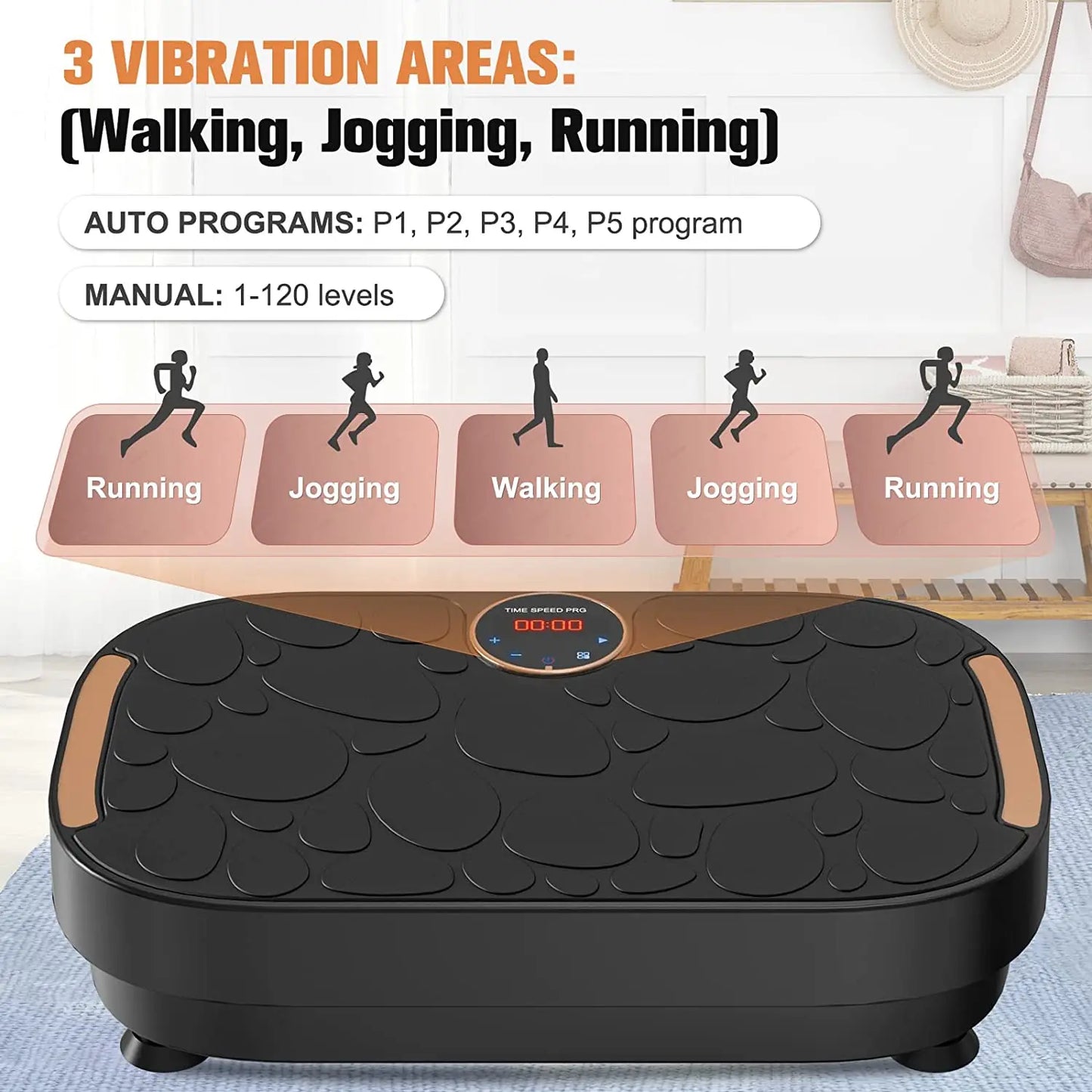 PC Relife Sports Vibration Plate Exercise Machine Full Body Shaker Workout