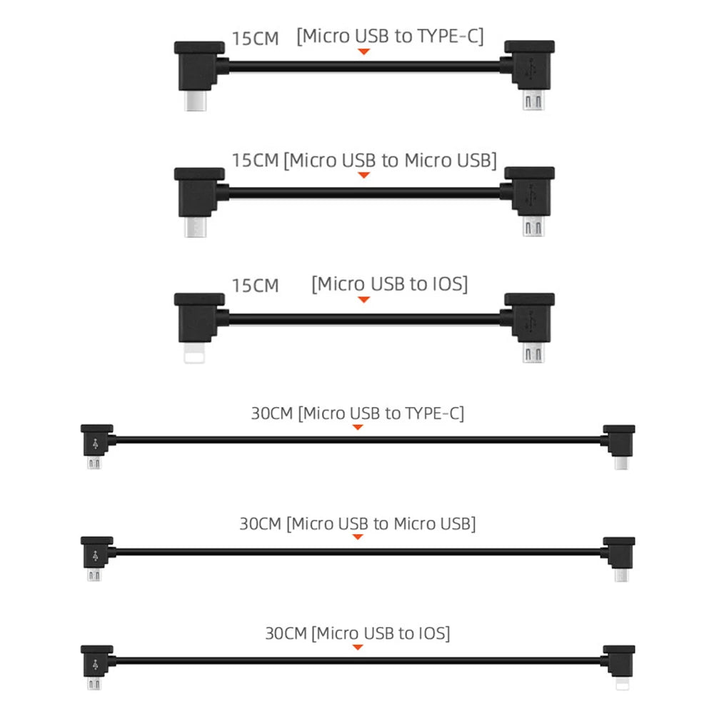 Remote Control Data Line  DJI Mavic Mini/Mini SE/Spark/Mavic PRO Micro USB IOS Type-C Drone Tablet Phone Connector Accessory