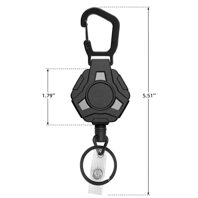 PC Retractable Keychain Lanyard Heavy Duty Belt Clip Anti Theft Key Chain S