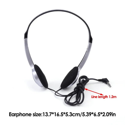 Retro Classic Headset Music Mp3 Walkman Retro Feelings Portable Wired Small Headphones Sports Fashion Photo Props Decoration