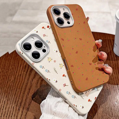 PC Retro Fashion Floral Leather Phone Case  Xiaomi Mi 11 Lite 5G NE 13T Pro Poco F6 F5 X5 X3 X6 M6 Pro 4G Shockproof Back Cover