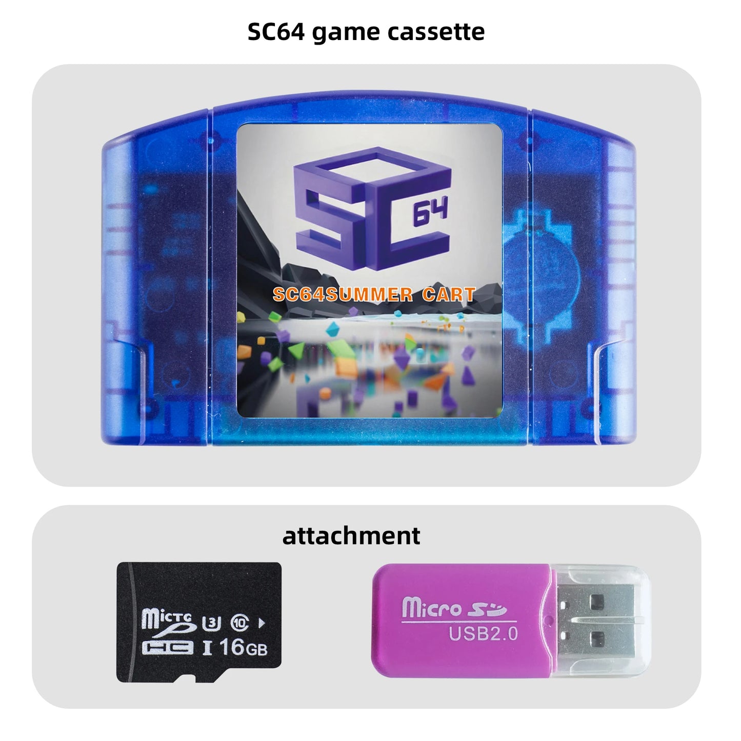 Retro SC64SummerCart Game Card 1000 in 1 Game Cartridge for Nintendo 64 N64 Video Game Console Region Free With 16GB card