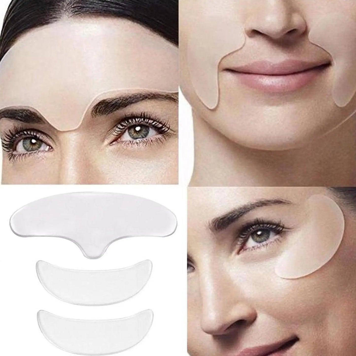 Reusable Anti Wrinkle Forehead Patch Silicone Silicone Patch Soft Comtable Easy To Carry Facial Care Eye Mask Skin Care Tools