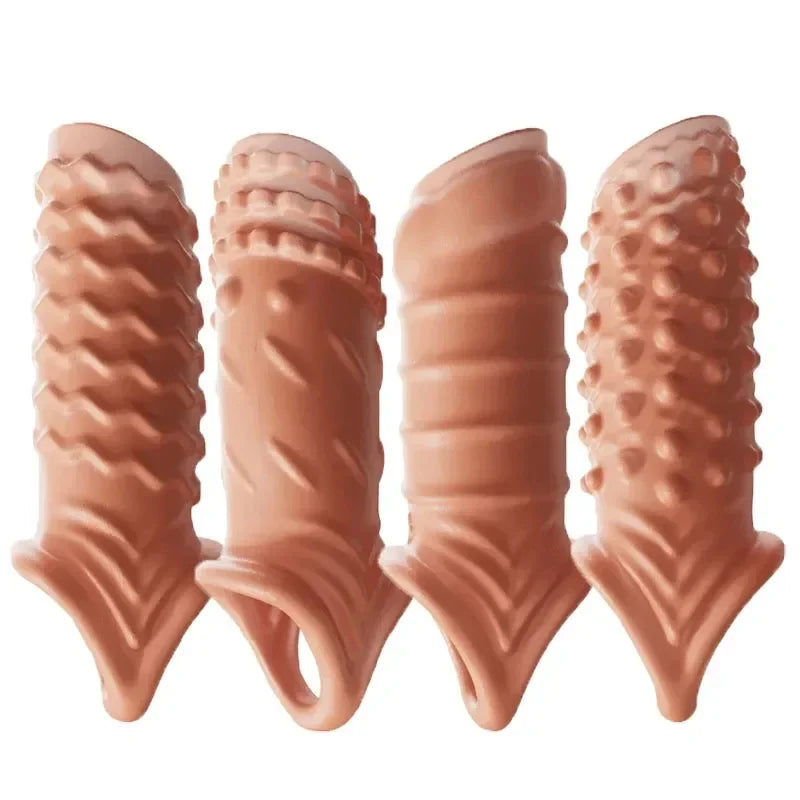 Gtooza_Reusable Sleeve Cock Rings Delay Ejaculation  Stimulation Penis Enlargemt Nozzle Sexy Toys  Men Sex Products gtooza.com