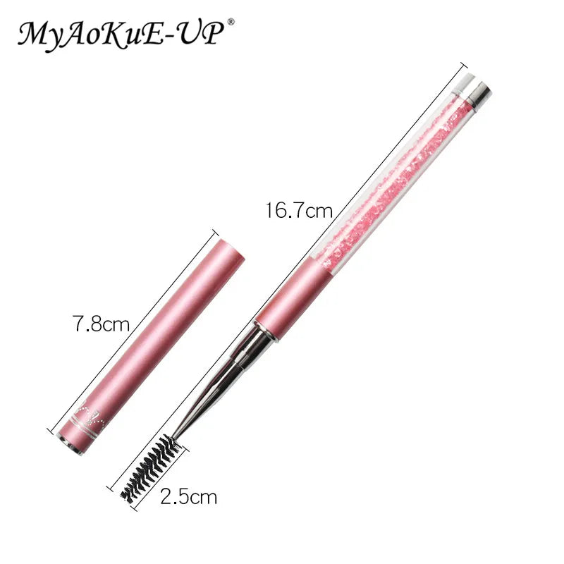 Rhinestone Lash Brush Reusable Eyelash Brushes Mascara Wand Applicator Eyelash Extension Makeup Tool