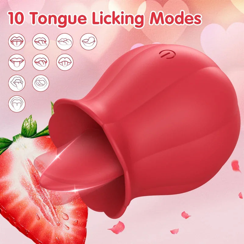 GtoozaRose Licking   Nipple Clitoral Stimulator Vibrating Egg Tongue Lick   Sex Toy Adult Toys  Women gtooza.com