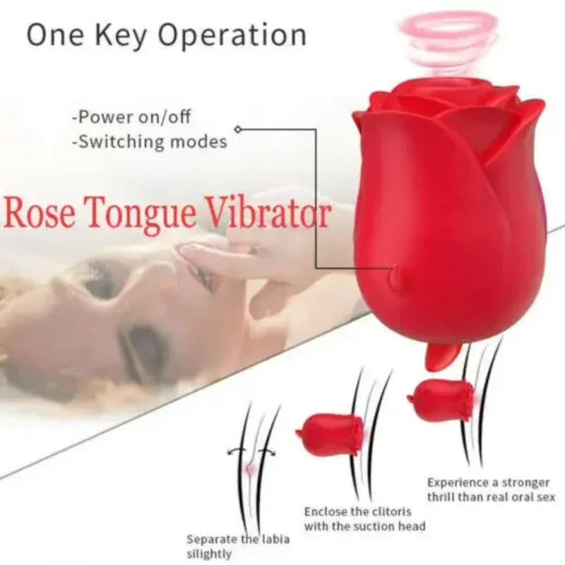 Gtooza_Rose Sucking  10 Speed Vibrating   Nipple  oris Stimulation Female Masturbation Sex Toys  Women gtooza.com